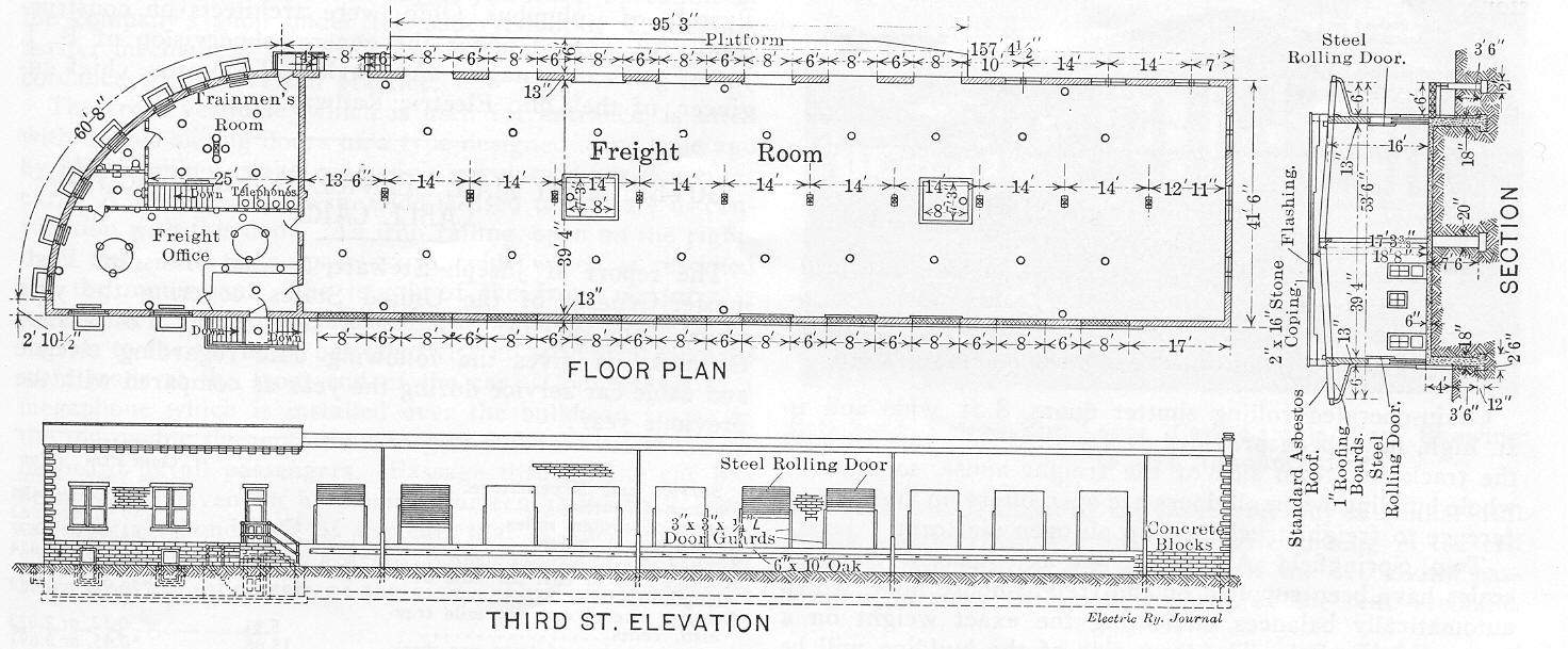 Columbus Interurban Terminal Article Columbus Terminal Floor Plan Of Freight House